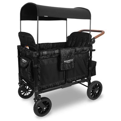 WonderFold W4 Luxe Multifunctional Quad (4 Seater) Stroller Wagon - Black Camo