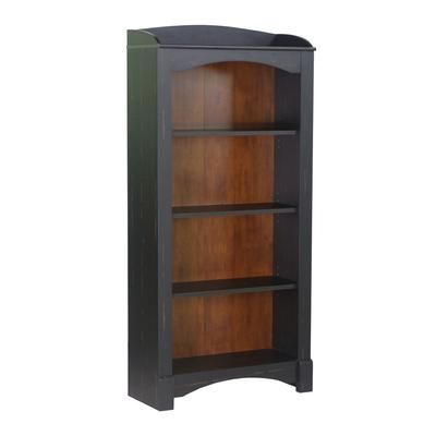 Hawksbury 4-Shelf Bookcase Bookcase by Saint Birch in Antique Black