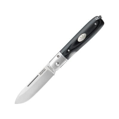 Fallkniven GP Linerlock Black Micarta Folding Knife 3" satin finish laminate cobalt steel blade Black micarta handle GPBM