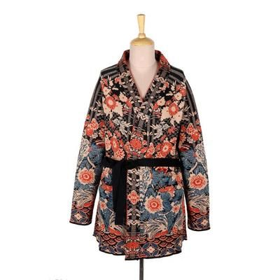 Asian Garden,'Knit Cardigan with Tie Belt'