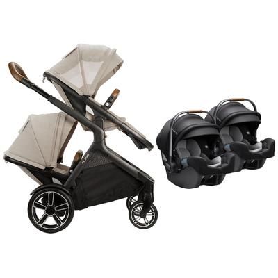 Nuna DEMI Grow + PIPA RX Twin Travel System with Aire Protect Canopy + Classic Canopy - Hazelwood /