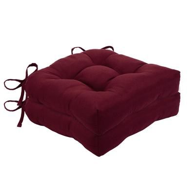 Chase Tufted Chair Seat Cushions by Achim Home Décor in Burgundy