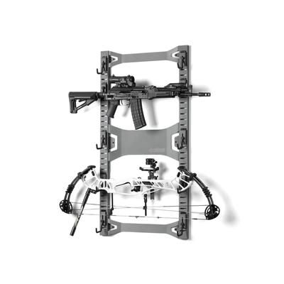 Savior Equipment Horizontal Wall Rack w/10 Hooks Grey 43.5in H x 22.3in W x 0.75in D RK-ARC5FG-WM-GS