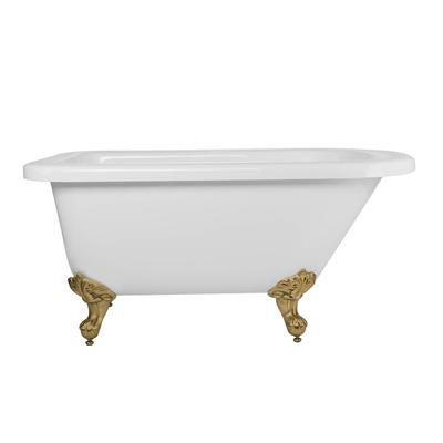 Randolph Morris Savanna 59 Inch Acrylic Classic Clawfoot Tub - No Faucet Drillings - Ball & Claw Feet RMA60RT0WIBB