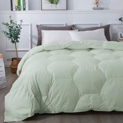 Honeycomb Stitch Down Alternative Comforter by St. James Home in Dewkist (Size KING)