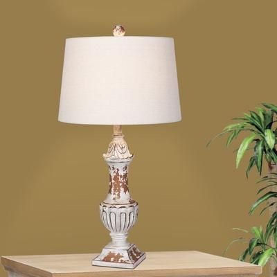 29.5" Antique Metallic Resin Table Lamp by Brylane Home in Antique Metallic