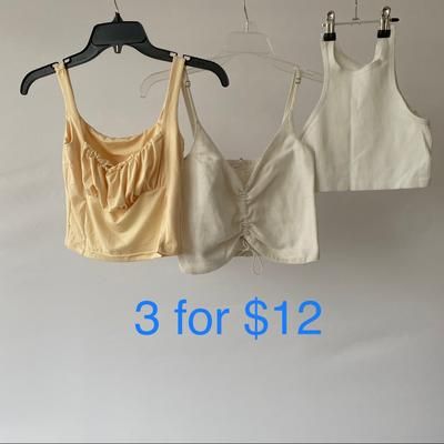 Urban Outfitters Tops | 3 Tops For 1 Price, Off White And Light Yellow, All Urban Outfitters | Color: White/Yellow | Size: Xs