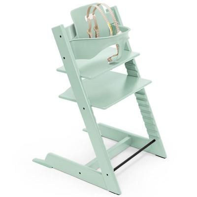 Tripp Trapp Complete High Chair Bundle - Soft Mint / Birds Blue