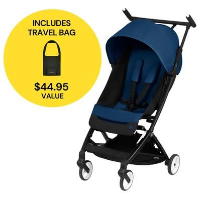 Cybex Libelle Compact Stroller + Travel Bag Bundle - Navy Blue / Black