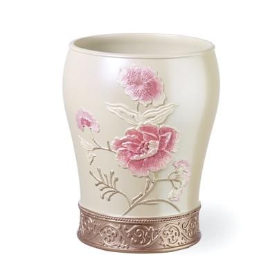 Dublin Rose Waste Basket by POPULAR BATH in Beige