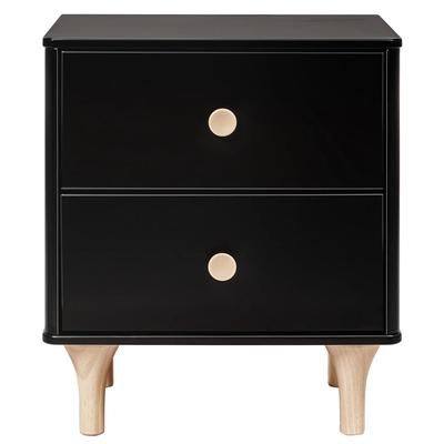 Babyletto Lolly Nightstand with USB Port - Black/Washed Natural