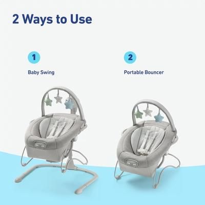 Graco Soothe 'n Sway LX Swing with Portable Bouncer - Modern Cottage