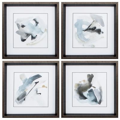Sand & Sky Framed Wall Décor, Set Of 4 by Propac Images in Gray
