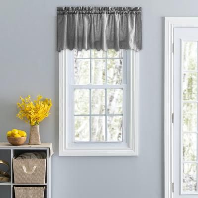 Portland Tailored Valance by Ellis Curtains in Grey