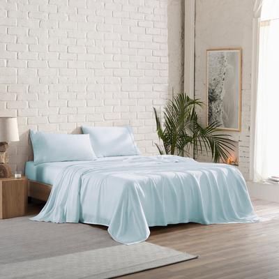 300 Thread Count TENCEL Lyocell Sateen Set by BrylaneHome in Light Blue (Size KING)