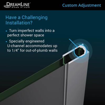 Dreamline DreamLine Prism Plus 38 inch x 38 inch x 72 inch Frameless Neo-Angle Hinged Shower Enclosure in Matte Black SHEN-2638380-09