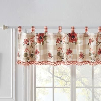 Wheatly Ruffled Gingham Window Valance by Greenland Home Fashions in Truffle