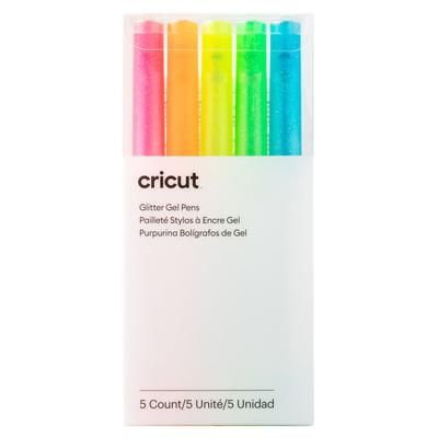 Cricut Glitter Gel Pens 0.8 mm | Neon | 5 Count | Blue/Pink/Green