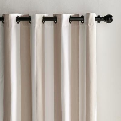 Outdoor Curtain Stripe Panel - Resort Stripe Leaf, 108" x 50" - Frontgate Resort Collection™