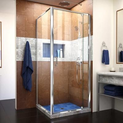 Dreamline Flex 30-1/2 Inch D x 28-32 Inch W x 72 Inch H Semi-Frameless Pivot Shower Enclosure SHDR-2230300-RT-01