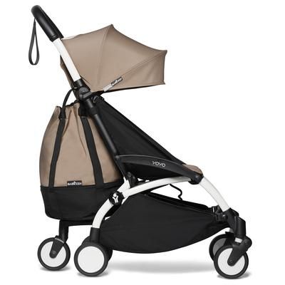 Babyzen YOYO2 Ultra Compact Complete 6+ Stroller & Rolling Bag Bundle - White/Taupe