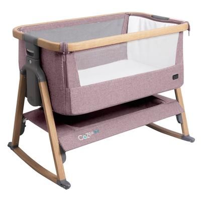 Tutti Bambini CoZee Air Bedside Crib - Oak / Light Pink