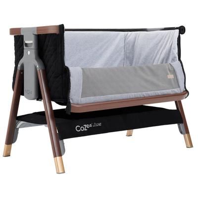 Tutti Bambini CoZee Luxe Bedside Crib - Walnut / Black