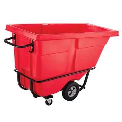 Rubbermaid FG131500RED 1 cu yd Trash Cart w/ 1250 lb Capacity, Red, 1,250 lb Capacity