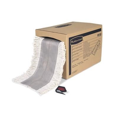 Rubbermaid FGM15000WH00 Select-a-Length Dust Mop Roll - 40' x 5", Cut Ends, White, Gray