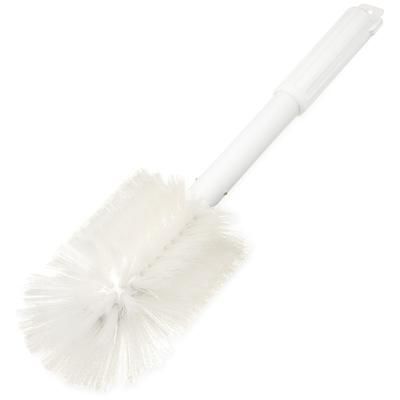Carlisle 4000202 16" Oval Multi Purpose Valve/Fitting Brush - Poly/Plastic, White, Medium-Stiff Polyester Bristles