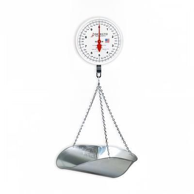 Detecto MCS-20DP Hanging Scale w/ Galvanized Scoop & Chains, 2 Revolution, 20 lb, Black