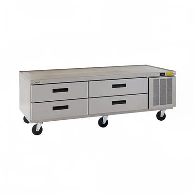 Delfield F2975CP LH 75 1/4" Chef Base w/ 4 Drawers - 115v, Stainless Steel