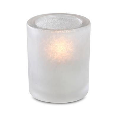 Sterno 80178 Sula Candle Lamp - 2 3/4"D x 3 1/4"H, Glass, Frost, White, Case of 6