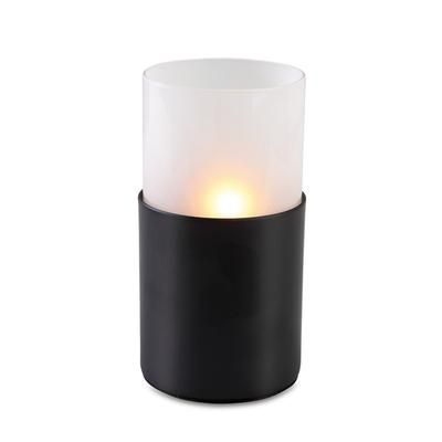 Sterno 80434 Monacco Candle Lamp - 2 3/4"D x 5"H, Frosted Glass/Black Metal Base, Case of 6