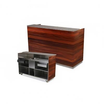 Forbes Industries 4869-8 96 1/2" Portable Bar w/ Hardwood Exterior & Avonite Countertop - 27"D x 48"H, Brown