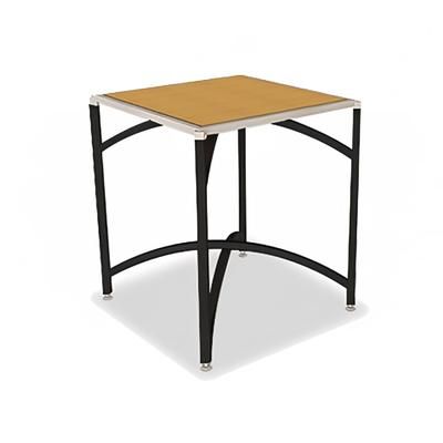 Forbes Industries 7032L-24 30" Square Collapsible Table w/ Corner Mount - Laminate Top & Black Steel Frame - 24"H