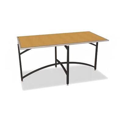Forbes Industries 7044L-24 Rectangular Collapsible Side Table w/ Laminate Top & Black Steel Frame, 24"H