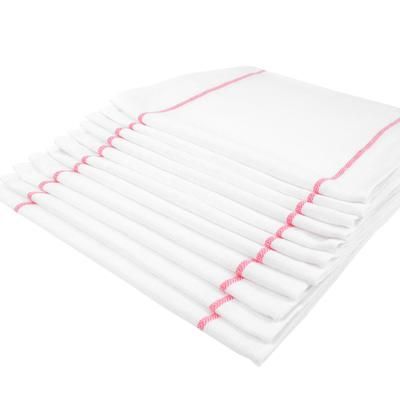 Chef Revival H45S-21 Rectangular Striped Kitchen Towel - 14 1/2" x 25 1/2", Cotton, White/Red