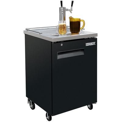 MoTak MBCBD-1-X 23 1/2" Kegerator Commercial Beer Dispenser w/ 1 Keg Capacity - 1 Column, Black, 115v, 1 Half-Keg Capacity