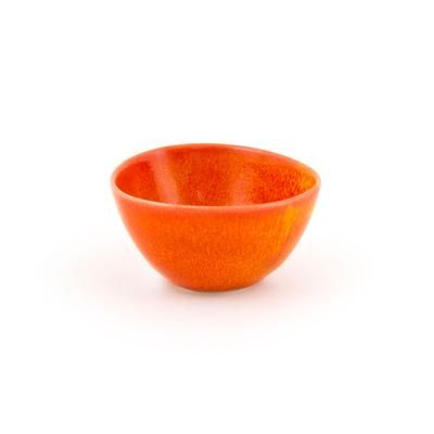 Front of the House DBO141ORP23 7 oz Round Kiln Bowl - Porcelain, Blood Orange, 1 Dozen