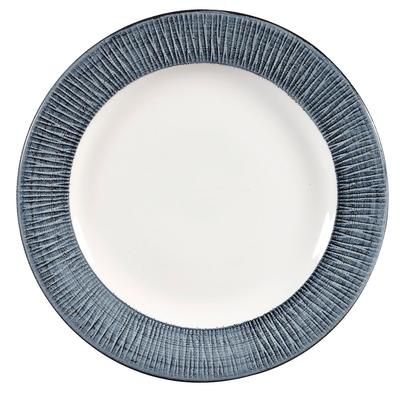 Churchill MBBALP8 1 8 1/4" Round Bamboo Spinwash Plate - Ceramic, Mist, Blue