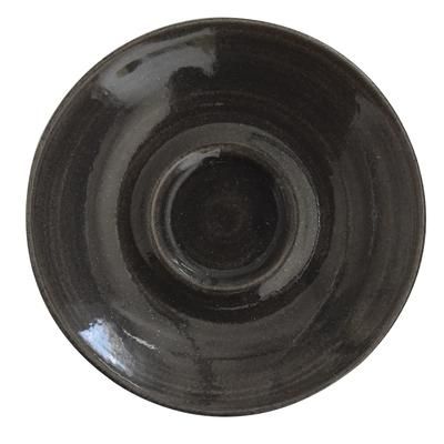 Churchill MOIBCSS1 6 1/4" Round Monochrome Cappuccino Saucer - Ceramic, Iron Black