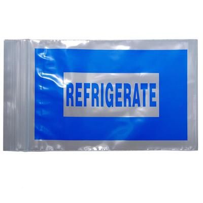 LK Packaging F21215BREF Resealable "Refrigerate" Bag - 15"L x 12"W, 2 mil LDPE, Clear