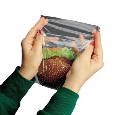 LK Packaging HD07 Flip Top Sandwich Bag - 6 3/4" x 6 3/4", Poly, Clear