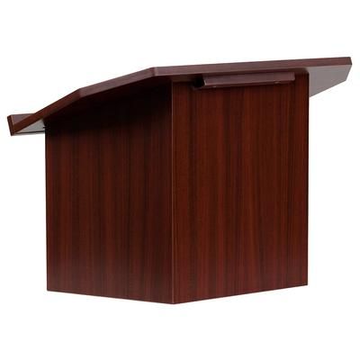 Flash Furniture MT-M8833-LECT-GG Portable Tabletop Lectern w/ Mahogany Laminate Surface - 27"W x 16 1/4"D x 19"H, Brown