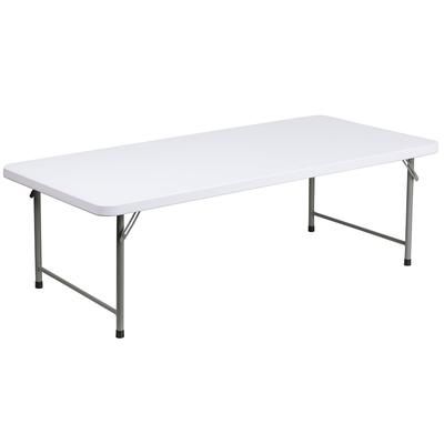 Flash Furniture RB-3060-KID-GG Rectangular Kid's Folding Table w/ Granite White Plastic Top - 59 1/4"W x 29"D x 19"H