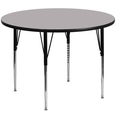 Flash Furniture XU-A48-RND-GY-T-A-GG 48" Round Activity Table - Laminate Top, Gray