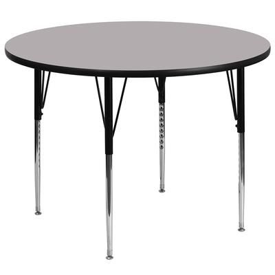 Flash Furniture XU-A60-RND-GY-T-A-GG 60" Round Activity Table - Laminate Top, Gray