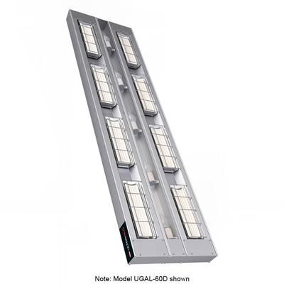 Hatco UGAL-18D6 240 18" Standard Watt Ceramic Strip Warmer - Double Tile, Remote Toggle Control, 240v/1ph, Silver
