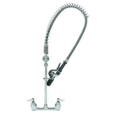 T&S B-0133-BC Wall Mount Pre Rinse Unit w/ 44" Hose & Lever Handles, 6" Wall Bracket